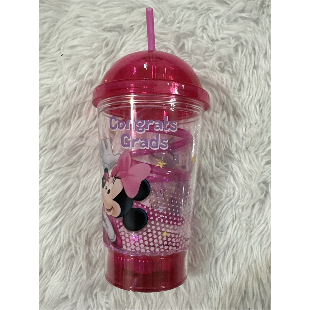 Disney Minnie Mouse Graduation 2020 Light Up Tumbler Pink Congrats Grads Cup